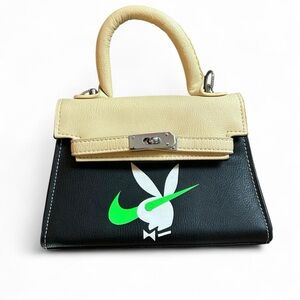 Playboy x Nike Black and Tan Handbag